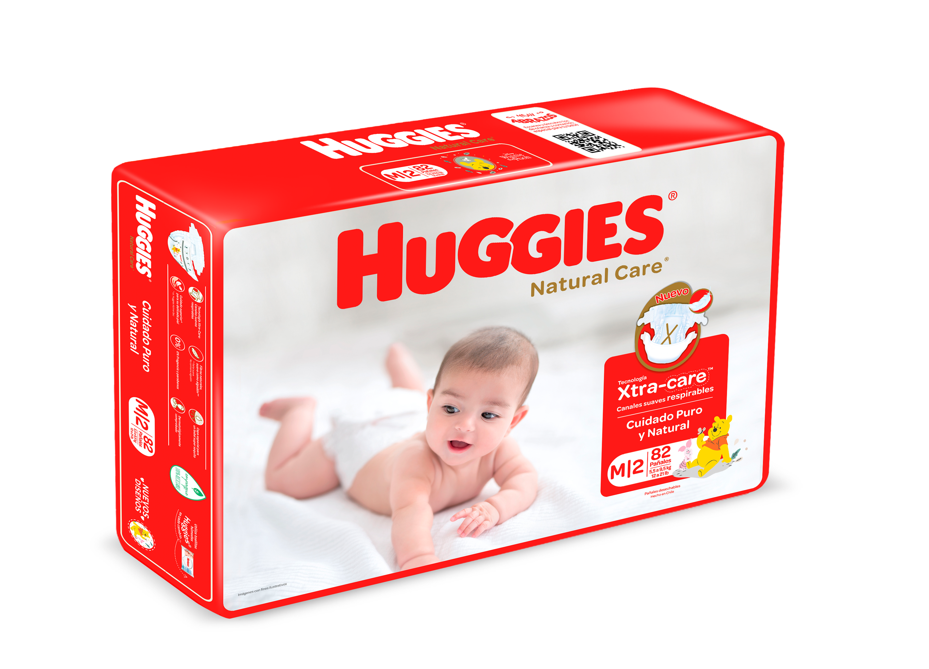 Pack3D_T4_Quincenal_M_x82 Huggies Natural Care M70 /G66 /XG52 /XXG52 ¡Pack Quincenal! - Imagen 4