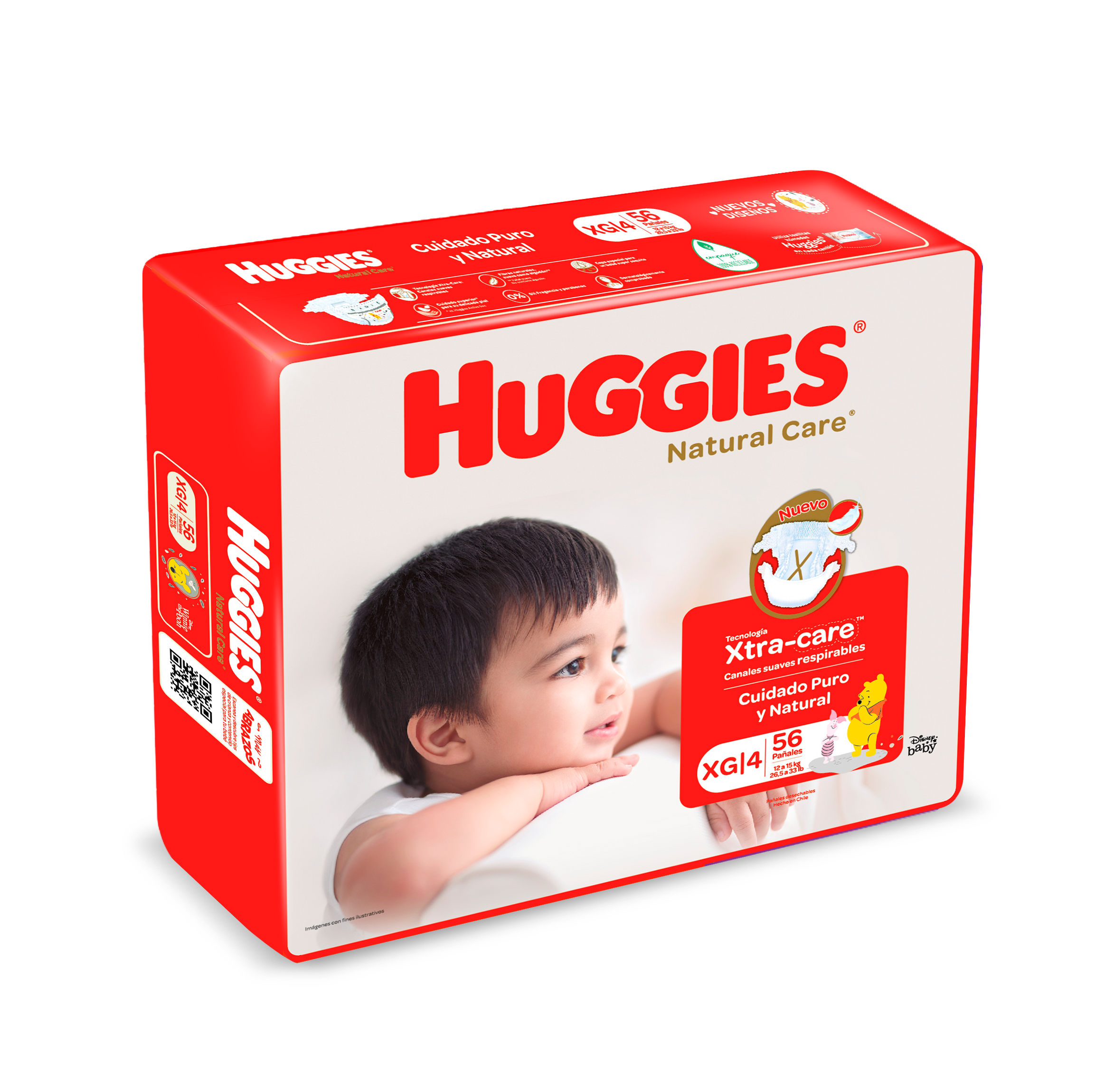 Pack3D_T4_Quincenal_XG_x56 Huggies Natural Care M70 /G66 /XG52 /XXG52 ¡Pack Quincenal! - Imagen 5