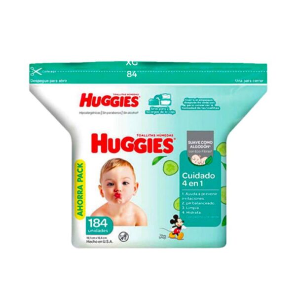 TOALLITAS HUMEDAS HUGGIES ONE&DONE 184U