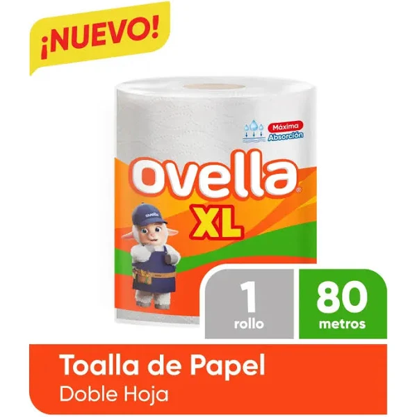 TOALLA DE PAPEL OVELLA XL 80M DH