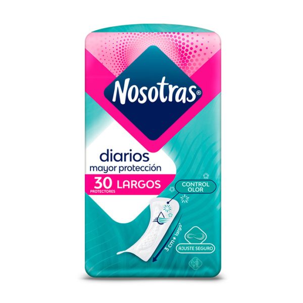 NOSOTRAS PROTECTORES LARGOS DIARIOS 30 unidades